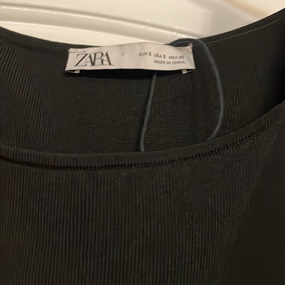 Black maxi dress with sheer sleeves, - Picture 3 of 3